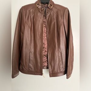 Bradley Bayaou Brown Leather Jacket